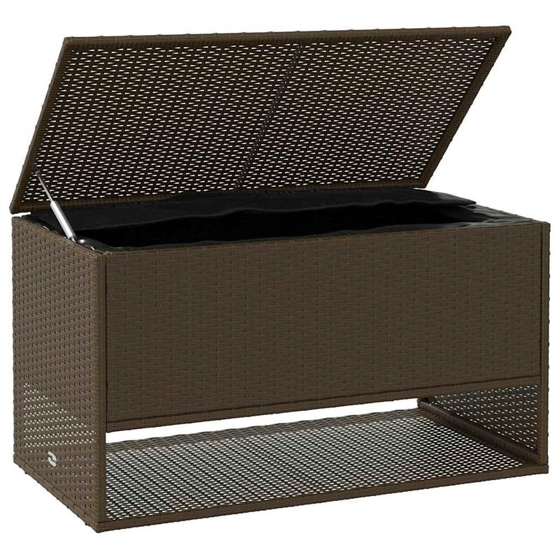 Casa si Gradina - Gradina si terasa - Mobilier exterior - Dulapuri si lazi depozitare exterior - Cutie de perne de exterior maro 100x55x55,5 cm Poly Rattan - Infinity.ro