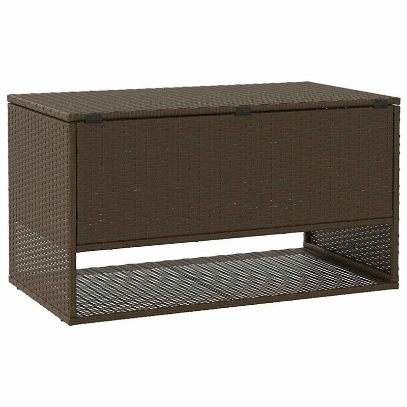 Casa si Gradina - Gradina si terasa - Mobilier exterior - Dulapuri si lazi depozitare exterior - Cutie de perne de exterior maro 100x55x55,5 cm Poly Rattan - Infinity.ro