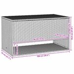 Casa si Gradina - Gradina si terasa - Mobilier exterior - Dulapuri si lazi depozitare exterior - Cutie de perne de exterior maro 100x55x55,5 cm Poly Rattan - Infinity.ro