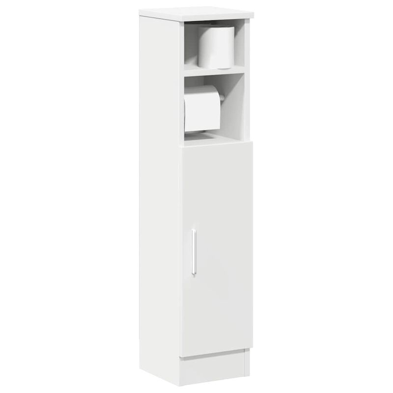 Casa si Gradina - Mobilier - Mobilier baie - Comode baie - Dulap de baie cu suport role, alb, 20,5x22x90 cm - Infinity.ro