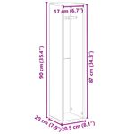 Casa si Gradina - Mobilier - Mobilier baie - Comode baie - Dulap de baie cu suport role, alb, 20,5x20x90 cm - Infinity.ro