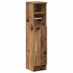 Casa si Gradina - Mobilier - Mobilier baie - Comode baie - Dulap de baie cu suport role, lemn vechi, 20,5x22x90 cm - Infinity.ro