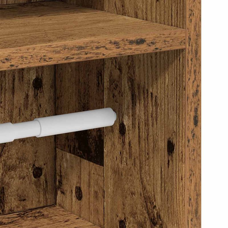 Casa si Gradina - Mobilier - Mobilier baie - Comode baie - Dulap de baie cu suport role, lemn vechi, 20,5x22x90 cm - Infinity.ro