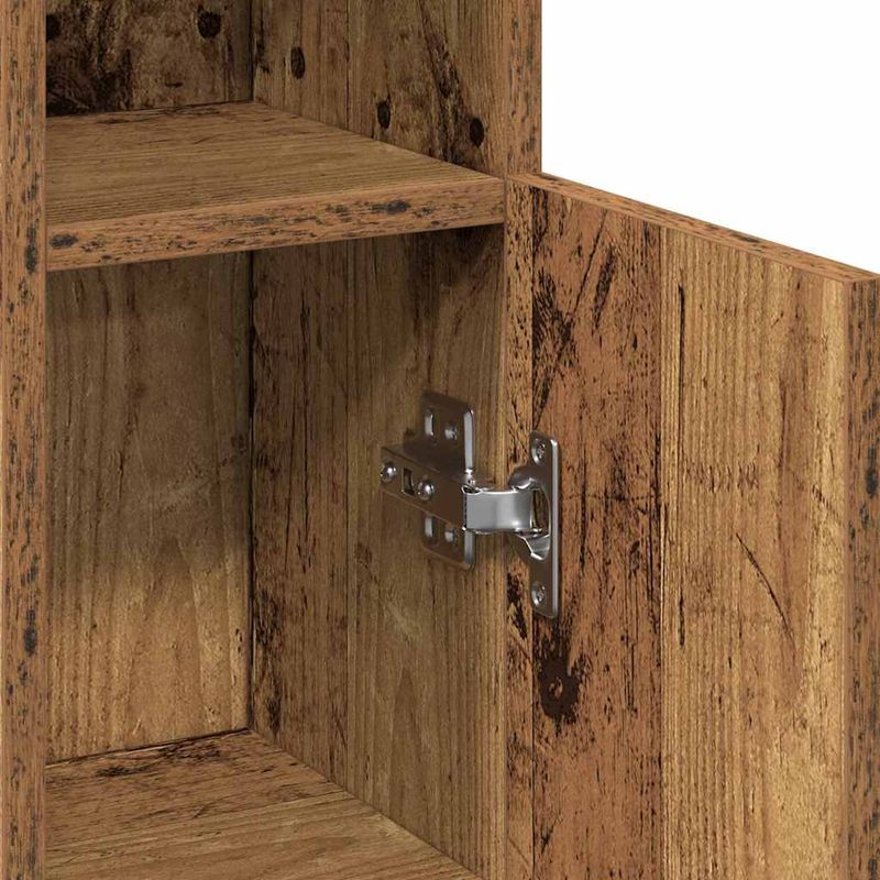Casa si Gradina - Mobilier - Mobilier baie - Comode baie - Dulap de baie cu suport role, lemn vechi, 20,5x22x90 cm - Infinity.ro