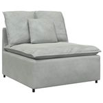 Casa si Gradina - Mobilier - Canapele si coltare - Canapele - Canapea modulara cu taburet si perne, catifea, gri deschis - Infinity.ro