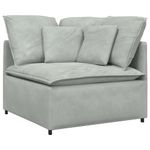 Casa si Gradina - Mobilier - Canapele si coltare - Canapele - Canapea modulara cu perne, gri deschis, catifea - Infinity.ro
