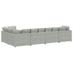 Casa si Gradina - Mobilier - Canapele si coltare - Canapele - Canapea modulara cu perne, gri deschis, catifea - Infinity.ro