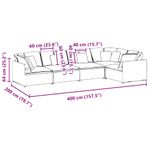 Casa si Gradina - Mobilier - Canapele si coltare - Canapele - Canapea modulara cu perne, gri deschis, catifea - Infinity.ro