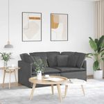 Casa si Gradina - Mobilier - Canapele si coltare - Canapele - Canapea modulara cu perne, gri inchis, tesatura velur - Infinity.ro