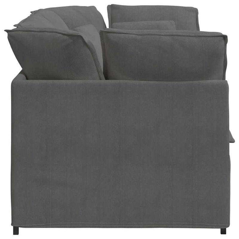 Casa si Gradina - Mobilier - Canapele si coltare - Canapele - Canapea modulara cu perne, gri inchis, tesatura velur - Infinity.ro