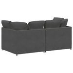 Casa si Gradina - Mobilier - Canapele si coltare - Canapele - Canapea modulara cu perne, gri inchis, tesatura velur - Infinity.ro