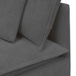 Casa si Gradina - Mobilier - Canapele si coltare - Canapele - Canapea modulara cu perne, gri inchis, tesatura velur - Infinity.ro