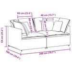 Casa si Gradina - Mobilier - Canapele si coltare - Canapele - Canapea modulara cu perne, gri inchis, tesatura velur - Infinity.ro