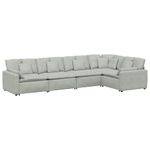 Casa si Gradina - Mobilier - Canapele si coltare - Canapele - Canapea modulara cu perne, gri deschis, catifea - Infinity.ro