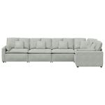 Casa si Gradina - Mobilier - Canapele si coltare - Canapele - Canapea modulara cu perne, gri deschis, catifea - Infinity.ro
