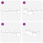 Casa si Gradina - Mobilier - Canapele si coltare - Canapele - Canapea modulara cu perne, gri deschis, catifea - Infinity.ro