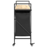 Market - Spalare si intretinere rufe - Uscatoare de rufe si accesorii - Cos de rufe 3 compartimente cu roti stejar sonoma - Infinity.ro