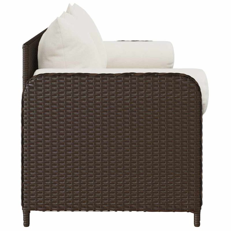 Casa si Gradina - Gradina si terasa - Mobilier exterior - Canapele si fotolii gradina - Canapea de gradina cu perne, 3 locuri, maro, poliratan - Infinity.ro