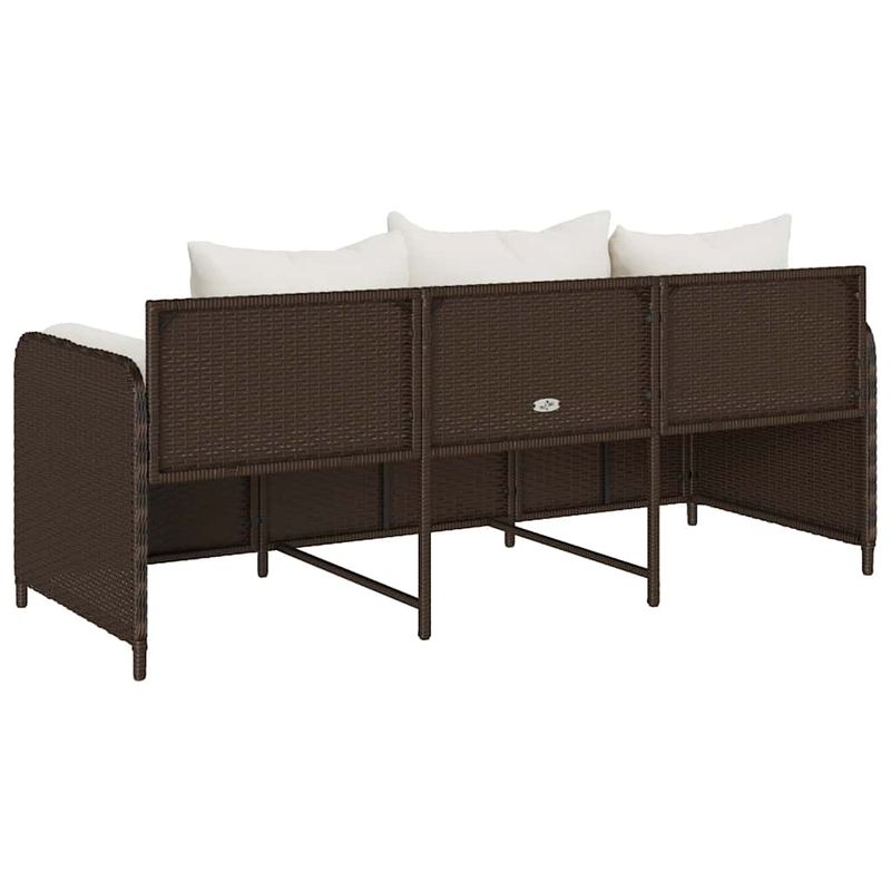 Casa si Gradina - Gradina si terasa - Mobilier exterior - Canapele si fotolii gradina - Canapea de gradina cu perne, 3 locuri, maro, poliratan - Infinity.ro