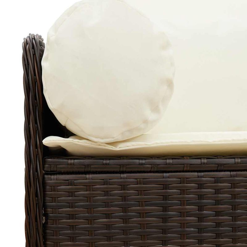 Casa si Gradina - Gradina si terasa - Mobilier exterior - Canapele si fotolii gradina - Canapea de gradina cu perne, 3 locuri, maro, poliratan - Infinity.ro