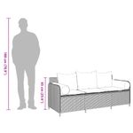 Casa si Gradina - Gradina si terasa - Mobilier exterior - Canapele si fotolii gradina - Canapea de gradina cu perne, 3 locuri, maro, poliratan - Infinity.ro