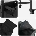 Market - Spalare si intretinere rufe - Uscatoare de rufe si accesorii - Cos de rufe 3 compartimente cu roti sonoma gri - Infinity.ro