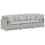 Casa si Gradina - Mobilier - Canapele si coltare - Canapele - Canapea modulara cu perne, gri deschis, catifea - Infinity.ro