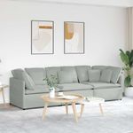 Casa si Gradina - Mobilier - Canapele si coltare - Canapele - Canapea modulara cu perne, gri deschis, catifea - Infinity.ro