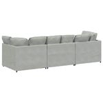 Casa si Gradina - Mobilier - Canapele si coltare - Canapele - Canapea modulara cu perne, gri deschis, catifea - Infinity.ro