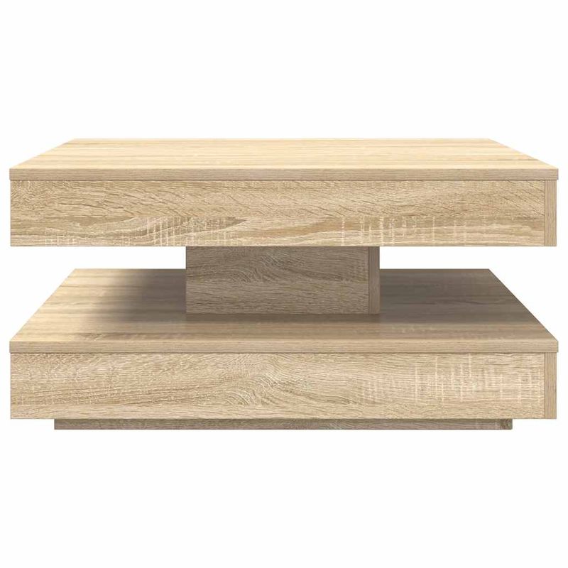 Casa si Gradina - Mobilier - Mese si birouri - Masute de cafea - Masuta cafea rotativa 360 grade, stejar sonoma 70x70x34,5 cm - Infinity.ro