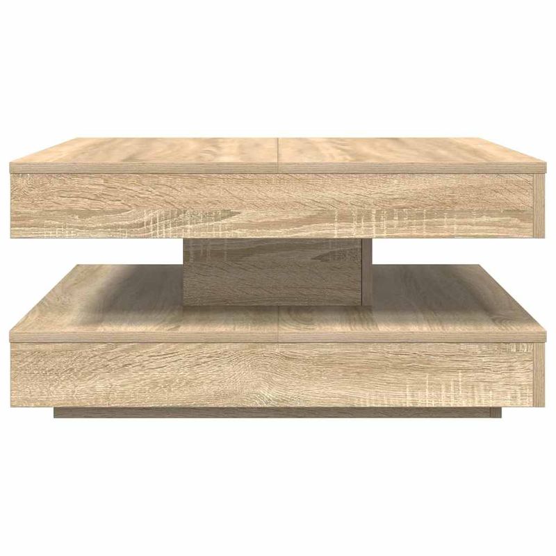 Casa si Gradina - Mobilier - Mese si birouri - Masute de cafea - Masuta cafea rotativa 360 grade, stejar sonoma 70x70x34,5 cm - Infinity.ro
