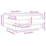 Casa si Gradina - Mobilier - Mese si birouri - Masute de cafea - Masuta cafea rotativa 360 grade, stejar sonoma 70x70x34,5 cm - Infinity.ro