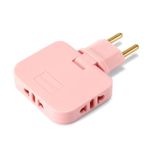 Casa si Gradina - Electrice - Accesorii electrice - Accesorii prize si intrerupatoare - Adaptor Triplu Stecher Pentru Priza Techstar® TS-A3 Cu Rotire 180°, 250V, 10A, Compatibil EU/US, Roz - Infinity.ro