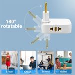 Casa si Gradina - Electrice - Accesorii electrice - Accesorii prize si intrerupatoare - Adaptor Triplu Stecher Pentru Priza Techstar® TS-A3 Cu Rotire 180°, 250V, 10A, Compatibil EU/US, Roz - Infinity.ro