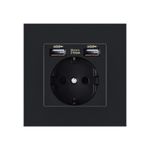 Casa si Gradina - Electrice - Prize - Priza Techstar® PCU1, Simpla, 2 x USB, 2.1 A, Culoare Negru, Policarbonat, 16A - Infinity.ro