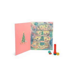 Calendar de Advent Lanterna si 23 de discuri cu povesti Big Family, Moulin Roty