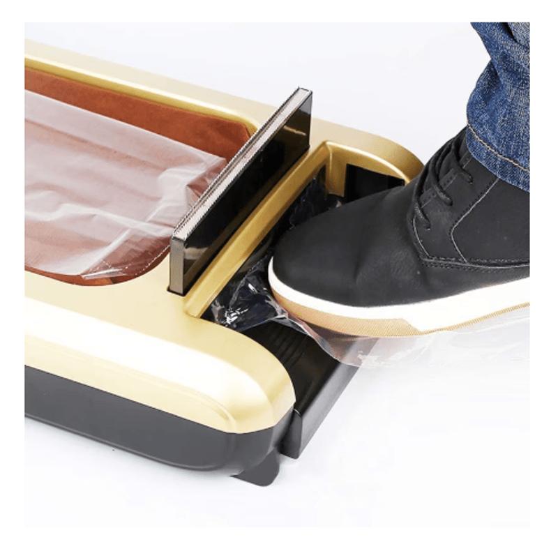 Auto si Moto - Electronice auto - Statii radio si detectoare radar - Dispenser profesional ABY PRODUCTS cu folie PVC pentru acoperirea incaltamintei, contine o rola de folie, Culoare Auriu - Infinity.ro