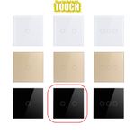 Casa si Gradina - Electrice - Distributie electrica si comanda - Intrerupatoare - Intrerupator Touch Techstar®, Sticla Securizata, Design Modern, Iluminare LED, 2 Faze, Negru - Infinity.ro