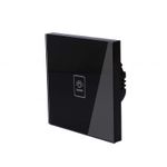 Casa si Gradina - Electrice - Distributie electrica si comanda - Intrerupatoare - Intrerupator Touch Techstar® TG02, Sticla Securizata, Design Modern, Iluminare LED, 1 Faza, Negru - Infinity.ro