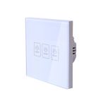 Casa si Gradina - Electrice - Distributie electrica si comanda - Intrerupatoare - Intrerupator Touch Techstar® TG02, Sticla Securizata, Design Modern, Iluminare LED, 3 Faze, Alb - Infinity.ro