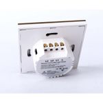 Casa si Gradina - Electrice - Distributie electrica si comanda - Intrerupatoare - Intrerupator Touch Techstar® TG02, Sticla Securizata, Design Modern, Iluminare LED, 3 Faze, Alb - Infinity.ro