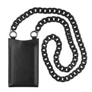 Husa pentru telefon 7" - Fixed Universal Shoulder Bag Venezia Leather (FIXVEN-BK) - Negru
