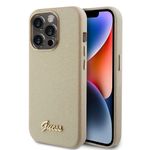 Laptop, Telefoane si Tablete - Telefoane mobile si accesorii - Accesorii Telefoane - Huse telefoane - Husa pentru iPhone 15 Pro - Guess Glitter Glossy Script (GUHCP15LPGMCSD) - Sparkle Bej - Infinity.ro