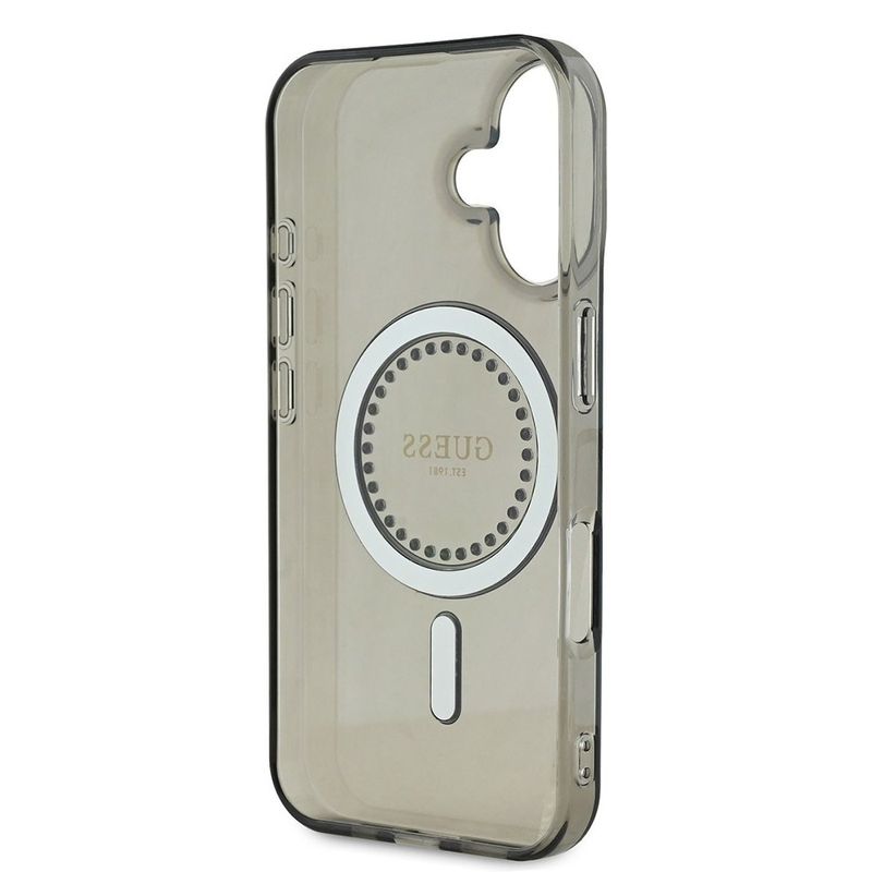 Laptop, Telefoane si Tablete - Telefoane mobile si accesorii - Accesorii Telefoane - Huse telefoane - Husa pentru iPhone 16 - Guess IML Rhinestones MagSafe (GUHMP16SPFTDTEK) - Negru - Infinity.ro