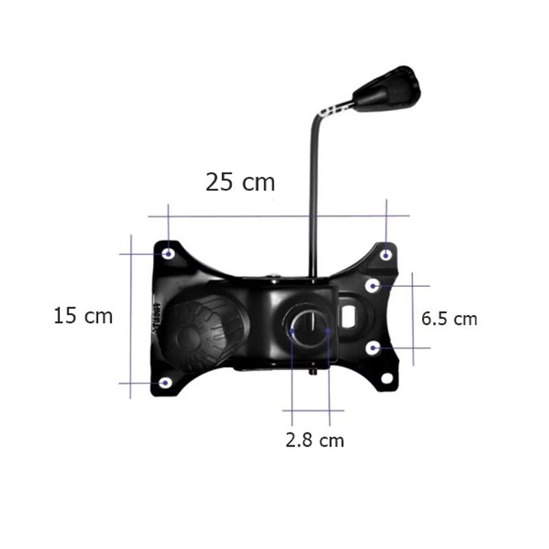 Casa si Gradina - Mobilier - Feronerie si accesorii mobila - Placuta balans metalica pentru mecanism scaun directorial, 25 cm x 15 cm - Infinity.ro