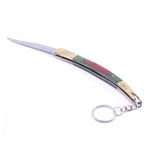 Sport si Outdoor - Camping - Accesorii camping si drumetii - Set spray cu piper si cutit model spaniol 20.5 cm, auto-aparare, 110 ml, verde - Infinity.ro