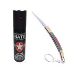 Sport si Outdoor - Sporturi de contact - Produse autoaparare - Set spray cu piper si cutit model spaniol 18 cm, auto-aparare, 90 ml - Infinity.ro