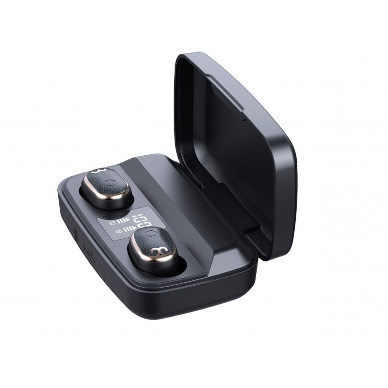 TV, Audio-Video si Foto - Portabile audio - Casti audio - Casti Smart Techstar® TWS S17S , Wireless, Bluetooth V5.0, HD Audio, Touch, IPX4, iOS, Android, 1500mAh, Type-C, Negru - Infinity.ro