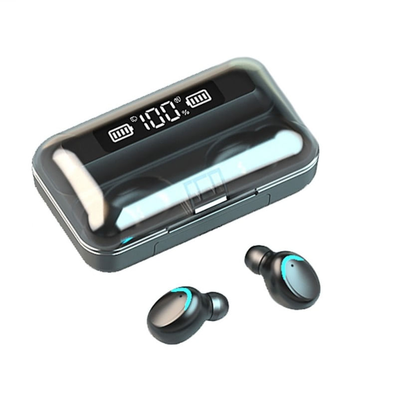 TV, Audio-Video si Foto - Portabile audio - Casti audio - Casti F9 Smart Techstar®, Wireless, Bluetooth V5.0, SplashResistent, Touch, iOS, 1200mAh, Android, Negru - Infinity.ro