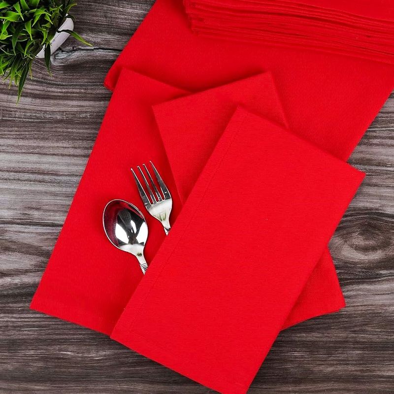 Casa si Gradina - Textile si covoare - Textile bucatarie - Servete si naproane - Set 10 Servetele masa Kotonia Home Hotel, 100% bumbac, Ranforce, dimensiunea 35x45 cm, rosu - Infinity.ro